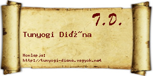 Tunyogi Diána névjegykártya